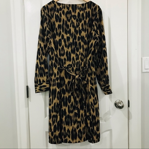 Joe Fresh Cheetah Print Long Sleeve Dress - Picture 4 of 7